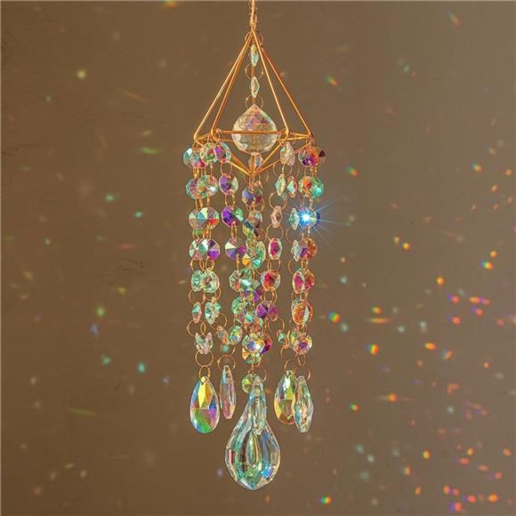 Crystal Suncatchers Hanging Wind Chime Style Garden Suncatcher Rainbow Maker - Picture 1 of 6